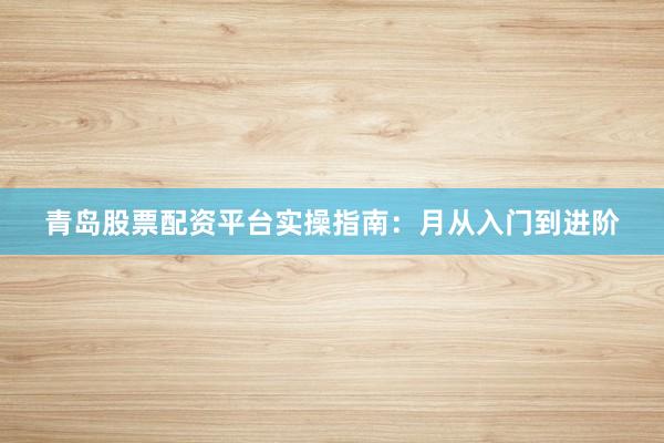 青岛股票配资平台实操指南：月从入门到进阶