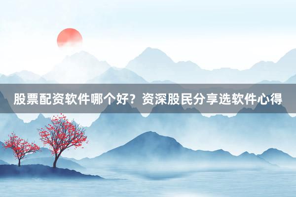 股票配资软件哪个好？资深股民分享选软件心得