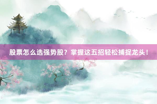 股票怎么选强势股？掌握这五招轻松捕捉龙头！