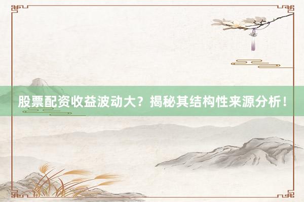 股票配资收益波动大？揭秘其结构性来源分析！